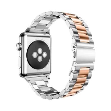 Imagem de Pulseira De Aço Inoxidável Para Apple Watch 45mm 49mm 41mm 40mm 44mm 4
