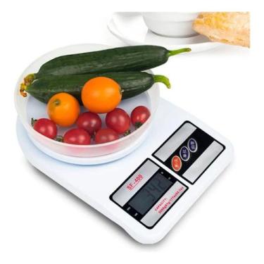 Imagem de Balança Digital de Cozinha 10kg com Alta Precisão, Função Tara, Displa