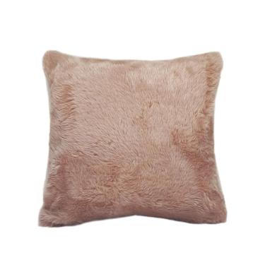 Imagem de Almofada De Pelo Pelúcia Pelo Curto Luxo Rose