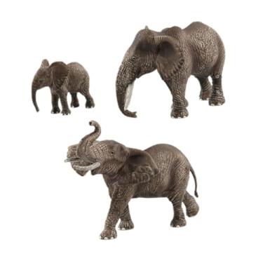 Imagem de menolana 3x estatuetas de elefante modelo artesanato boneca enfeites de mesa coleção de artesanato brinquedos de animais em miniatura para meninos meninas