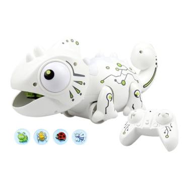 Imagem de Esquirla Brinquedo camaleão de controle remoto, brinquedo eletrônico, robô realista rc camaleão presente para crianças de 6 a 10 anos, meninos e meninas