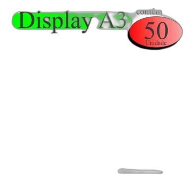 Imagem de 50 Display A3 Expositor Folhas Quadro Aviso Parede Pet Horiz