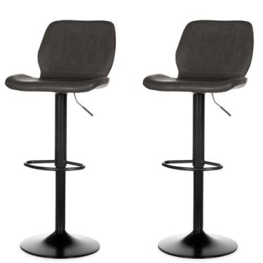 Imagem de Kit 2 Banquetas Giratória ANM6315B Bristol Itajaí Anima Office em PU G