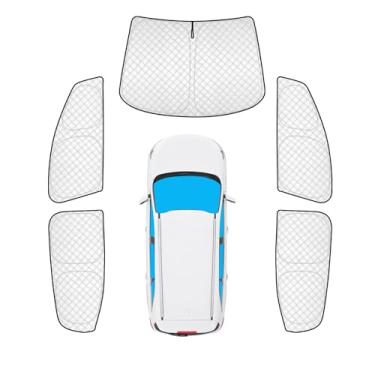 Imagem de KMF 5 peças de cortinas de sol de janela completa para acessórios Chevy Chevrolet Equinox EV 2025, capas de janela de carro para-sol para para-brisa lateral traseira, bloqueio UV e blackout