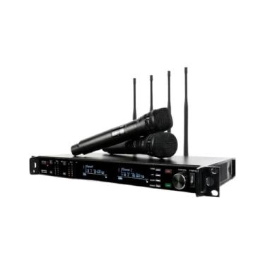 Imagem de MICROFONE SEM FIO DYLAN QS 10/M2 MAO DUPLO RACK TRUE DIVERSITY