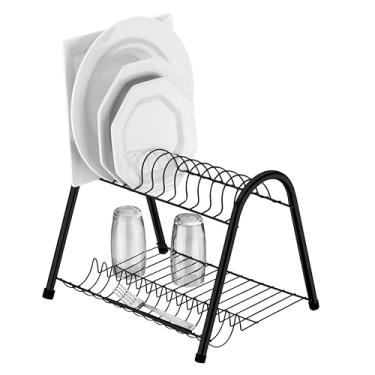Imagem de Escorredor de Louça 2 Andares de Tubo Utimil Preto