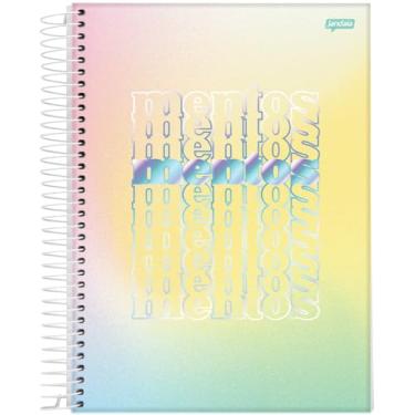 Imagem de Jandaia - Caderno Espiral Universitário CD 10 Matérias 160 Fls Mentos Fundo Colorido Pastel FSC