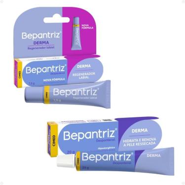 Imagem de Kit Cimed Bepantriz Derma: Pomada Hidrata e Renova e Hidratante Labial