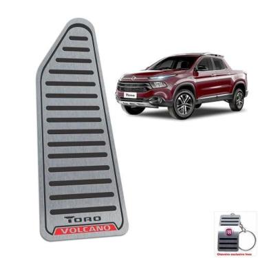 Imagem de Descanso De Pé Fiat Toro Volcano 2016 A 2021 Aço Inox Preto