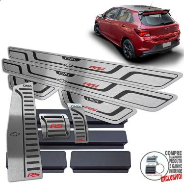 Imagem de Pedaleira Automátic Soleira Descanso Preto Chevrolet Onix RS