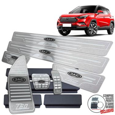 Imagem de Descanso Pedaleira Soleira Inox Jac T60 Prata Baixo Relevo