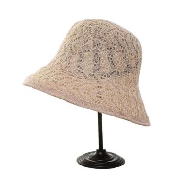Imagem de Chapéu Palha Dupla Face Aba Larga Praia Sol Proteção Solar - Modas Fag