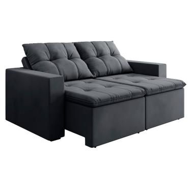 Imagem de Sofá Retrátil e Reclinável 3 Lugares 2m Veludo Damasco