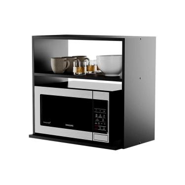 Imagem de Suporte Nicho Aereo Para Microondas Forno Elétrico Preto