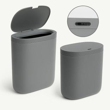 Imagem de Lixeira Tampa Abertura Inteligente Slim Plástico Capacidade
