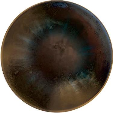 Imagem de Prato raso em porcelana, modelo Convexa, Infinity, Vênus, Ø 26 cm, Germer, Marrom com preto