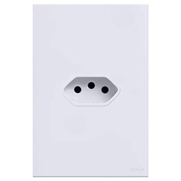 Imagem de Tomada Simples 10a / 20 A Glass Espelho Em Acrilico Branco Lumenx