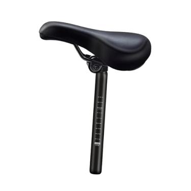 Imagem de Lljsszr Selim de bicicleta, almofada de assento de bicicleta de equilíbrio, assento de bicicleta de couro PU macio para ciclismo esportivo ao ar livre, Saddle W 27.2mm Post