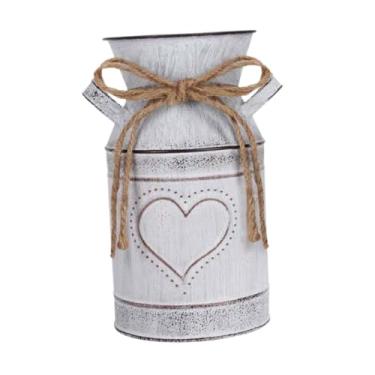 Imagem de Generic Jarro rústico para flores artificiais, suporte para flores antigo estilo boho, jarro, vaso decorativo para mesa de casamento, peça central, Style a