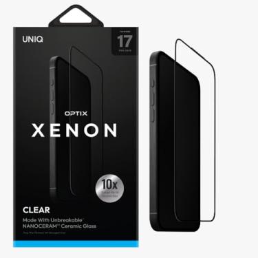 Imagem de UNIQ Protetor de tela OPTIX XENON para iPhone 17 Pro (CLEAR) Premium NANOCERAM Protetor de vidro cerâmico com clareza Ultra 4K