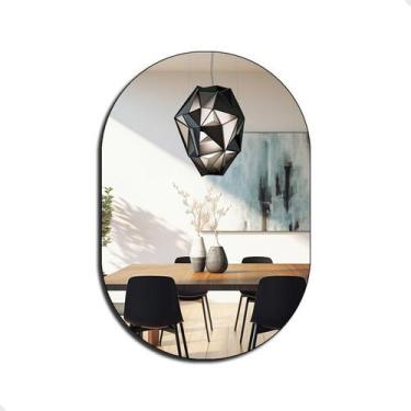 Imagem de Espelho Decorativo Pílula Orgânico Lapidado 55x75cm Moderno Grande de 