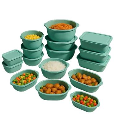 Imagem de Kit 15 Potes Herméticos De Plástico Com Tampa – Empilháveis E Ultra Resistentes Para Alimentos(Tifany)