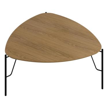 Imagem de Mesa de Centro Para Sala de Estar Alta Pés Industrial Preto Alef I03 Louro - Lyam Decor