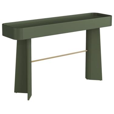 Imagem de Aparador Para Sala De Estar Orgânico Industrial Alef I03 Musgo Dourado - Lyam Decor