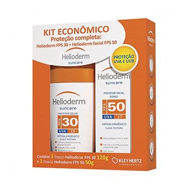 Imagem de Protetor Solar Helioderm Suncare FPS 30 Loção 120g + Protetor Solar Facial Helioderm FPS 50 50g