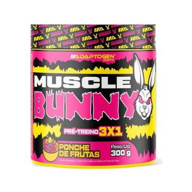 Imagem de Muscle Bunny Pré-Treino - 300g Ponche de Frutas - Adaptogen-Masculino
