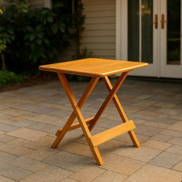 Imagem de Mesa 70x70 Dobrável Madeira Maciça Bar Restaurante Imbuia (Mel)