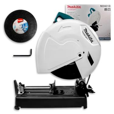 Imagem de Serra Policorte Makita M2401b + Disco Extra Portátil 14” Pol Industrial Para Tubos Metal para Oficina, Serralheiros, Cantoneira Profissional - 220v