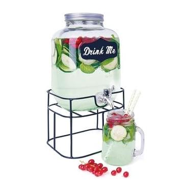 Imagem de Suqueira De Vidro 5 Litros Com Plaquinha Suporte E Torneira