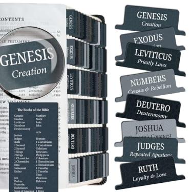 Imagem de Saintilway Productions - Bible Tabs Premium Resistentes a Rasgos - Fácil de aplicar, Laminado para Durabilidade - Antigo e Novo Testamento - Perfeito para todas as Bíblias - Para Mulheres e Homens