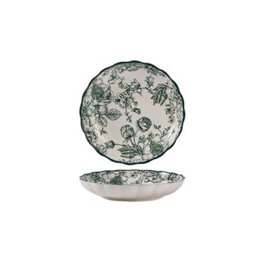 Imagem de Conjunto de pratos de rosas para uso doméstico, utensílios de mesa criativos - [20,32 cm] prato fundo