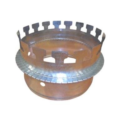 Imagem de F&L Indutries Colar de placa de duto de 28 cm em aço galvanizado calibre 28, colar de aba para isolamento de dutos R4, R6 e R8 compatível com todas as espessuras de dutos - Feito nos EUA.