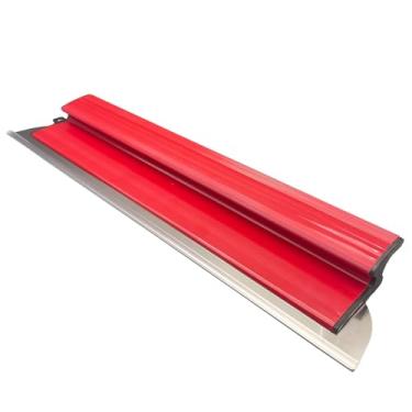 Imagem de Desempenadeira Massa Corrida Compel Aço Inox 60cm para Massa Corrida e Gesso Flexível Massa Corrida Gesso Texturas, espátula inox, para raspador de rejunte