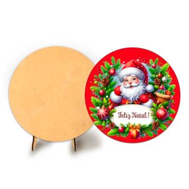 Imagem de Painel Com Elastico Redondo 50cm Natal + Suporte MDF (NAT167)