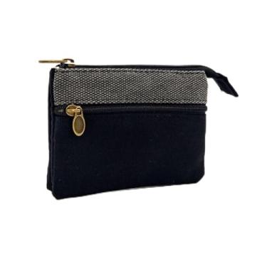 Imagem de Bolsa de cartão durável, organizador de moedas, carteira feminina, Preto, Tendência