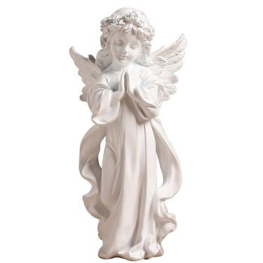 Imagem de Estátua orando anjo, menina, resina, decoração de estilo nórdico de 15 cm