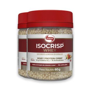 Imagem de Kit 2 Isocrisp Whey Protein Vitafor Neutro 60G