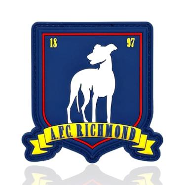 Imagem de Patch de fantasia AFC Richmond - Mercadoria de laço de treinador de futebol | Remendos motivacionais para mochilas, coletes, arreios para cães | Patch moral de borracha PVC, gancho e laço (Richmond)