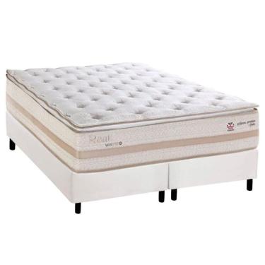 Imagem de Conjunto Box King: Colchão Molas Herval Maxspring Real + Base Crc Corano White (193x203)