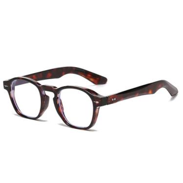 Imagem de Óculos de Sol Masculino e Feminino Rivets Punk com Estampa de Leopardo, Proteção UV400, Ideais para Esportes ao Ar Livre, Corrida e Ciclismo. Lentes transparentes com estampa de leopardo.