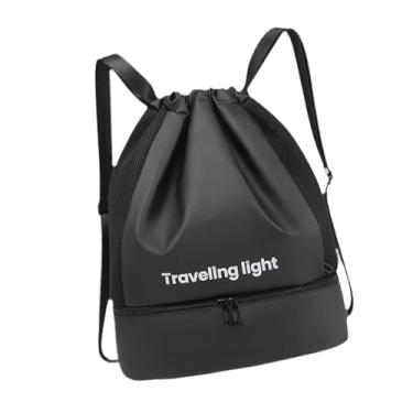 Imagem de Vaveren Bolsa de natação, bolsa esportiva, separação seca e molhada, mochila de academia para piscina e caminhadas, Preto