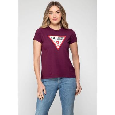 Imagem de Camiseta Guess Triang Trad Desgastado Uva-Feminino