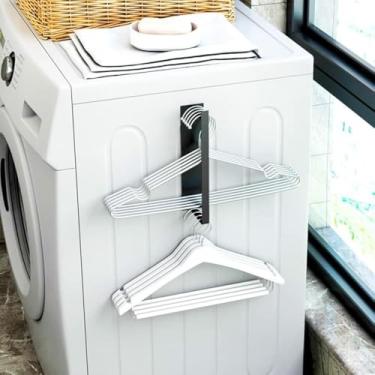 Imagem de Organizador de cabides magnético para máquina de lavar e armário de lavanderia, empilhador de cabides