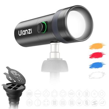Imagem de ULANZI Lanterna fotográfica LM01, luz de vídeo RGB, lanterna de fotografia recarregável de 7500 mAh com 20 filtros, tempo de execução máximo de 3H, saída de 1200 Lux para casamento, vídeos TikTok