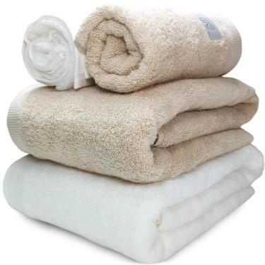 Imagem de Jogo toalha de banho gigante 4 peças dual air - buddemeyer,  Branco 10