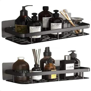 Imagem de 2X Ecomixshop Kit 2 Suporte Shampoo Sabonete Banheiro Adesiv